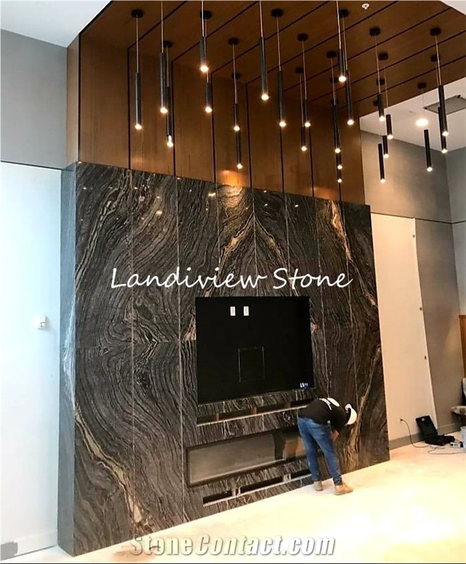Ancient Wood Grain Marble Silver Wave Marble Tiles