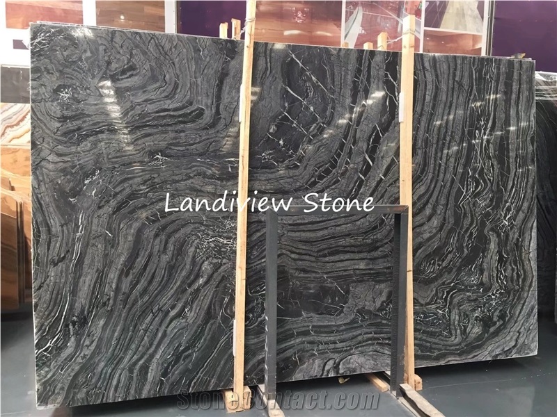 Ancient Wood Grain Marble Silver Wave Marble Tiles