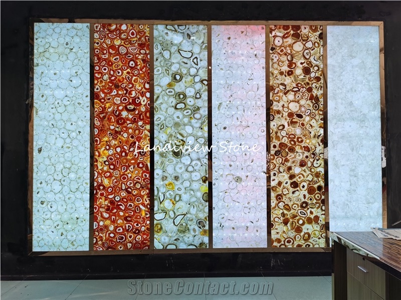 Backlit Semiprecious Stone Slabs,Agate Stone Tiles