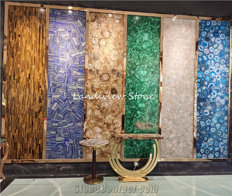 Backlit Semiprecious Stone Slabs,Agate Stone Tiles