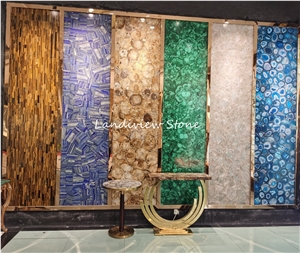 Backlit Semiprecious Stone Slabs,Agate Stone Tiles