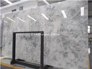 Blue Crystal Marble Slab,Elegant Blue Marble Tile