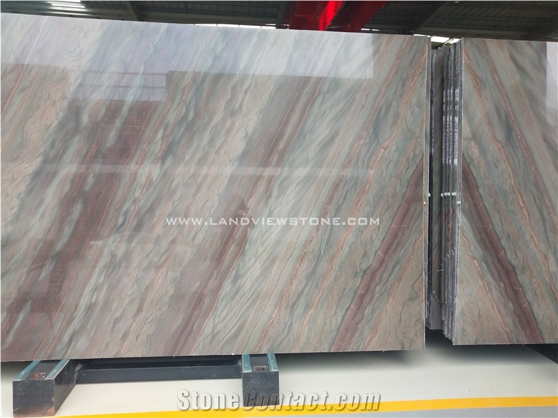 Bookmatched Marble Corteccia Quarzite Slabs