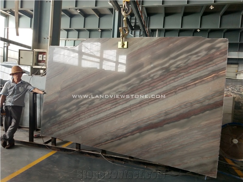 Bookmatched Marble Corteccia Quarzite Slabs