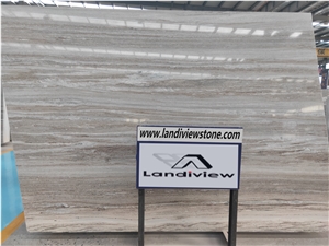Crystal Wood Grain White Vein Marble Tiles Slabs