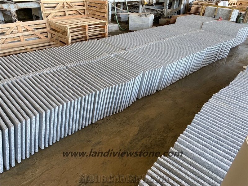 G655 Rice Flower White Grain Granite Tiles Flamed