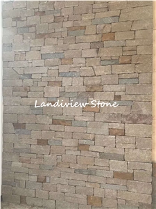Golden Honey Quartzite Ledgestone Desert Gold Wall