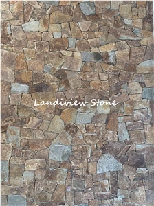 Iron Rusty Split Face Slate Wall Panels Ledgestone
