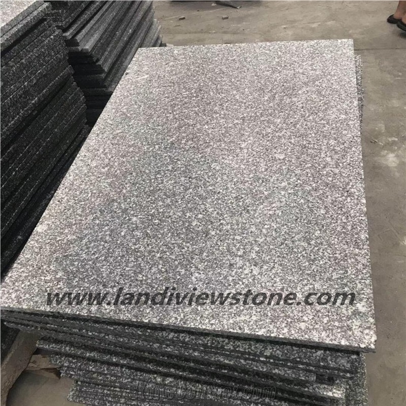 New G654 Dark Grey Granite Flamed Tiles Slabs