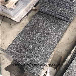 New G654 Dark Grey Granite Flamed Tiles Slabs