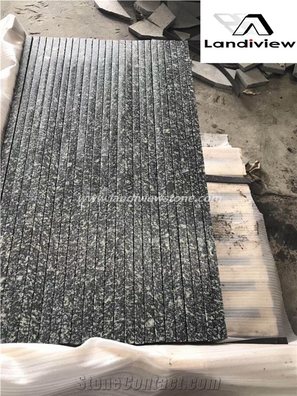 New G654 Dark Grey Granite Flamed Tiles Slabs