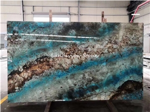 Onice Glaciale Cielo Del Sahara Blue Onyx Slabs