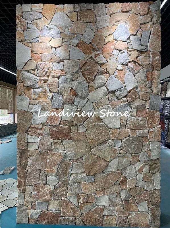 Rusty Culture Stone Ledgestone Multicolor Wall