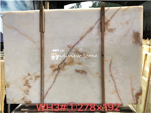 Snow Pure White Onyx Kitchen Worktop Bench Bar Top