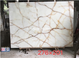 Snow Pure White Onyx Kitchen Worktop Bench Bar Top