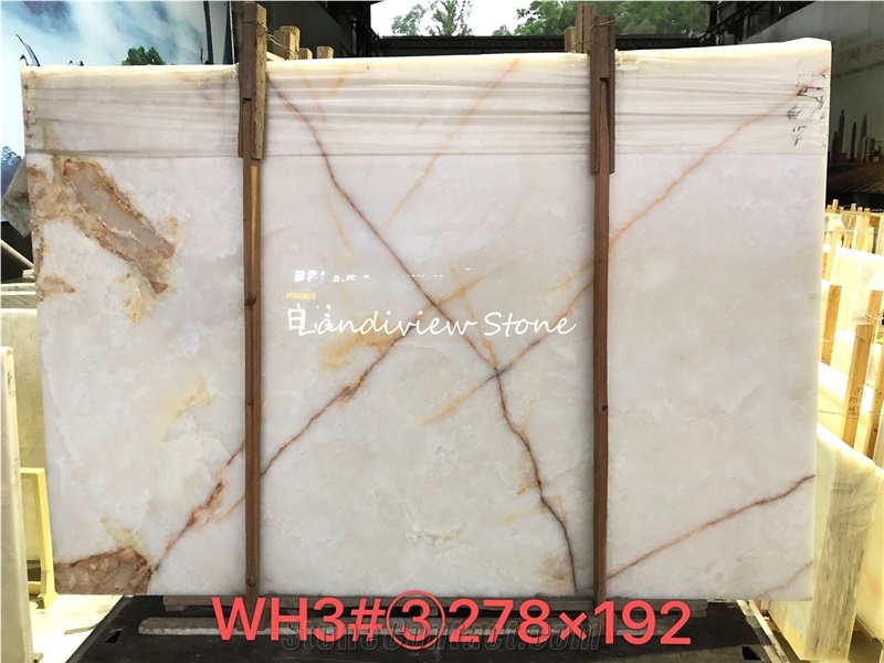 Snow Pure White Onyx Kitchen Worktop Bench Bar Top