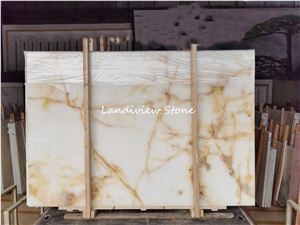 Snow Pure White Onyx Kitchen Worktop Bench Bar Top