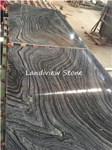 Wooden Black Marble Silver Wave Marble Project