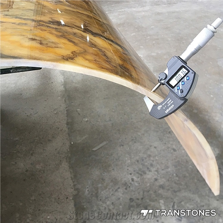 Customized Polished Curved Faux Onyx Wall Panel