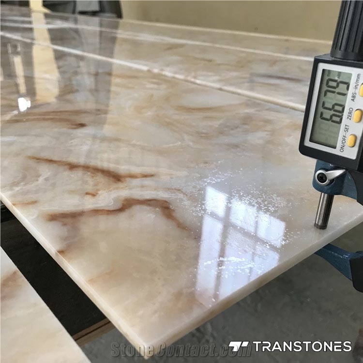 Translucent Polished Artificial Onyx Ceiling Panel