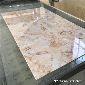 Translucent Polished Artificial Onyx Ceiling Panel