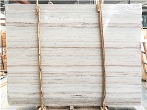 China Crystal Wood Vein Marble Milky Way Slab Tile
