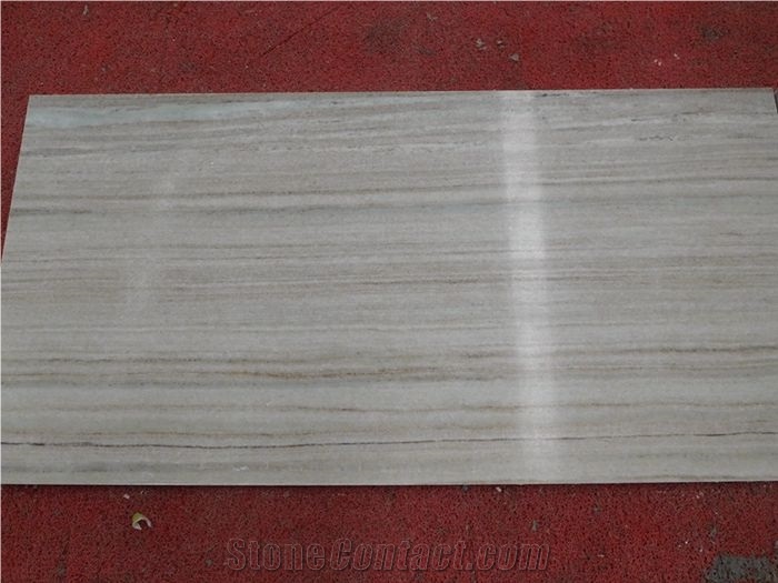 China Crystal Wood Vein Marble Milky Way Slab Tile