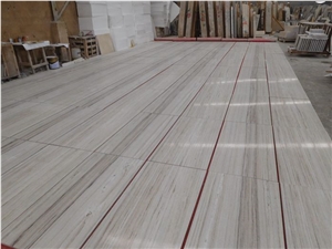 China Crystal Wood Vein Marble Milky Way Slab Tile