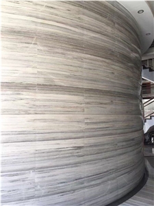 China Crystal Wood Vein Marble Milky Way Slab Tile