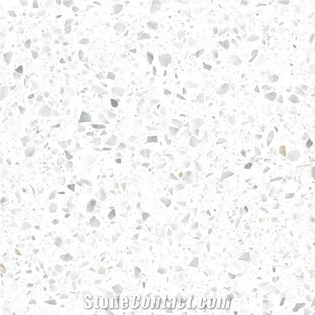 Terrazzo White Carrara Marble Cement Agglomerate