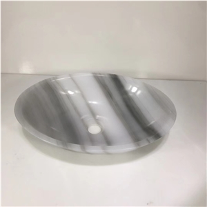 Smoked Onyx Round Stone Basin Drop in Sink