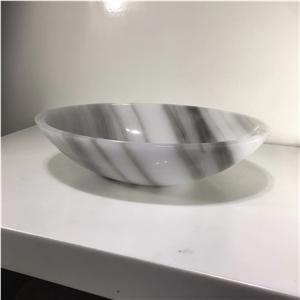 Smoked Onyx Round Stone Basin Drop in Sink