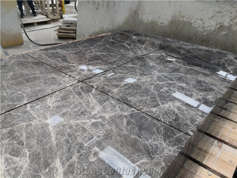 Dark Grey Tundra Spider Marble