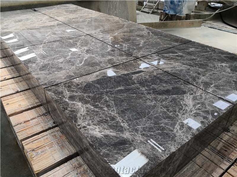Dark Grey Tundra Spider Marble