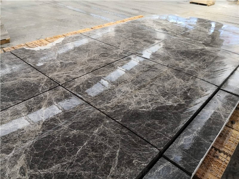 Dark Grey Tundra Spider Marble
