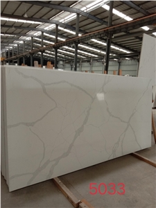 Calacatta White Quartaz Slabs Tiles Engineer