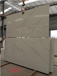 Calacatta White Quartaz Slabs Tiles Engineer