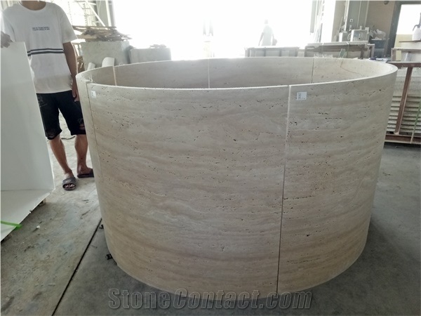 Polished Roman Hole Travetine Slabs Tiles