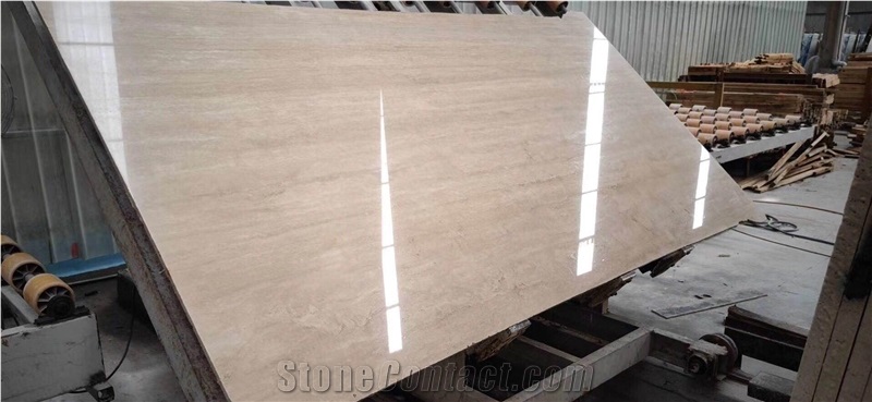 Classic White Beige Travertine Size Tile Slabs
