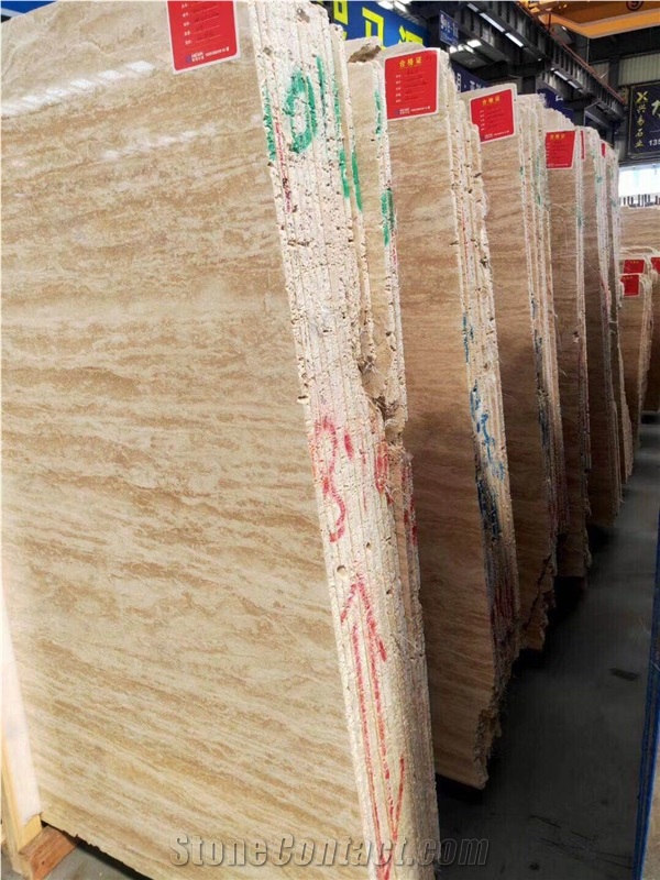 Classic White Beige Travertine Size Tile Slabs