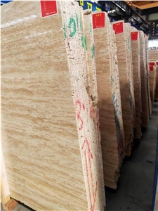Classic White Beige Travertine Size Tile Slabs