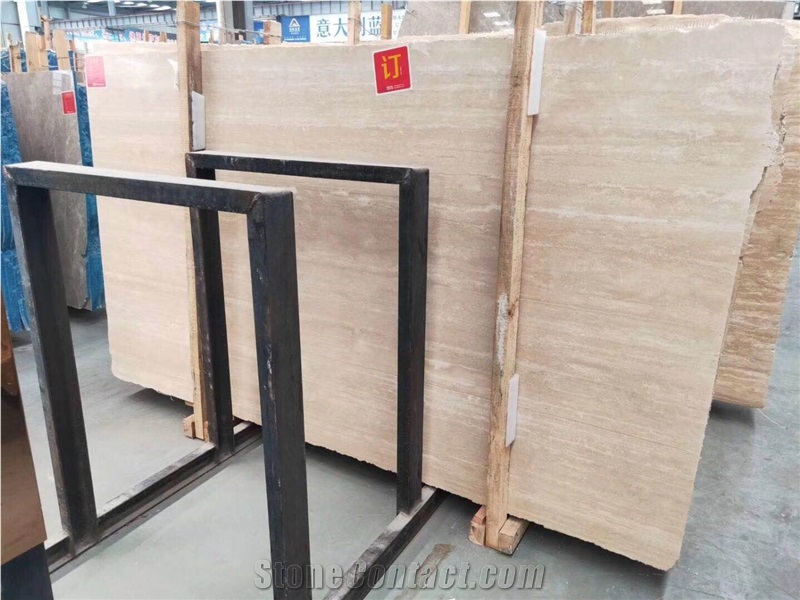 Classic White Beige Travertine Size Tile Slabs