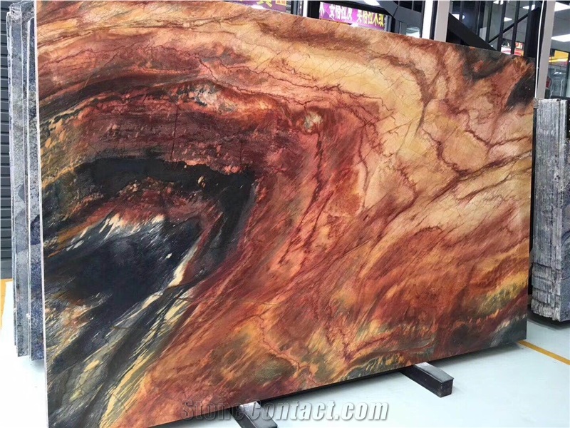Expensive Fire Phoenix Nature Marble Wall Design