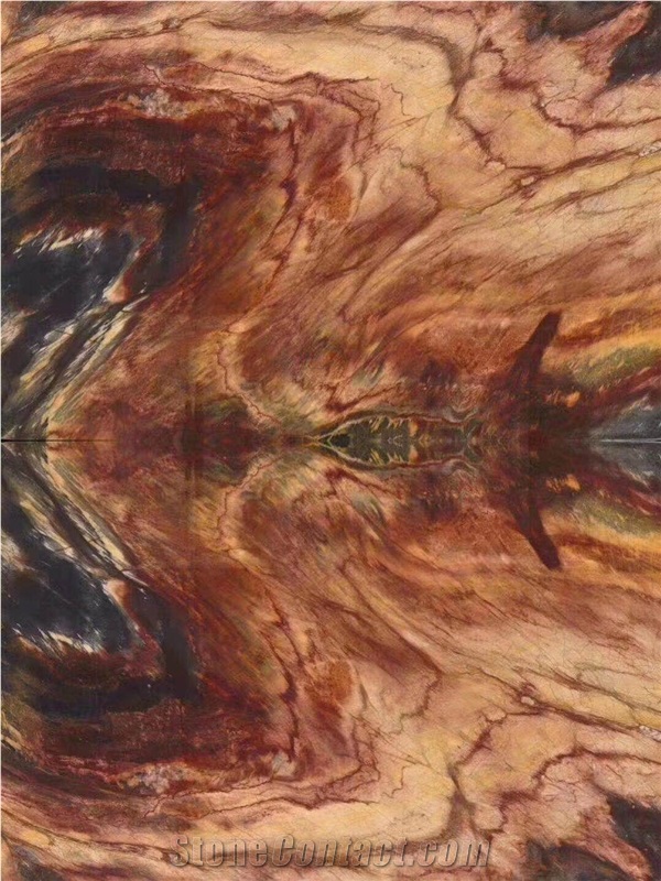 Expensive Fire Phoenix Nature Marble Wall Design