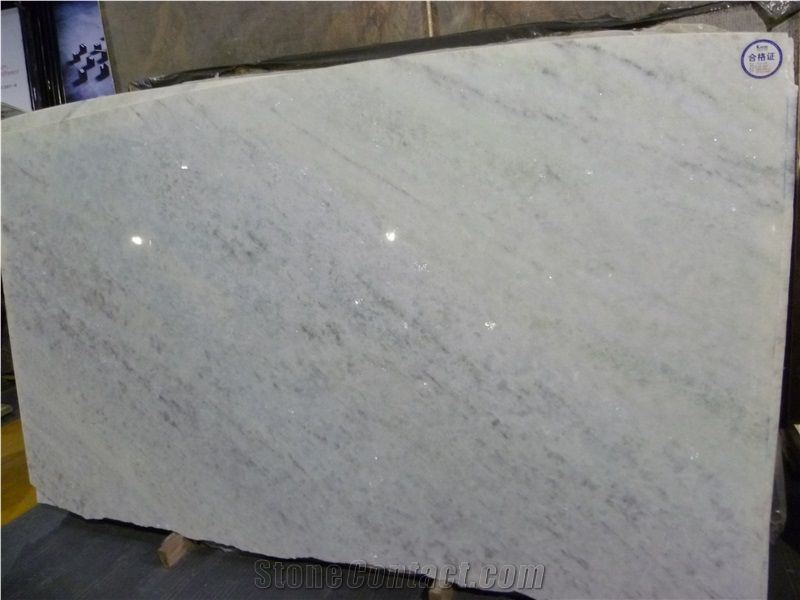 Interior Calcite White Nature Marble Tile Slab