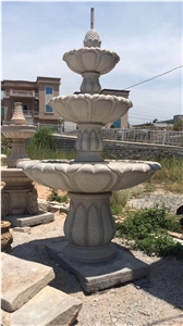 Luxury Villa Granite Fountain Landscape Design