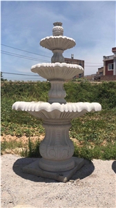 Luxury Villa Granite Fountain Landscape Design