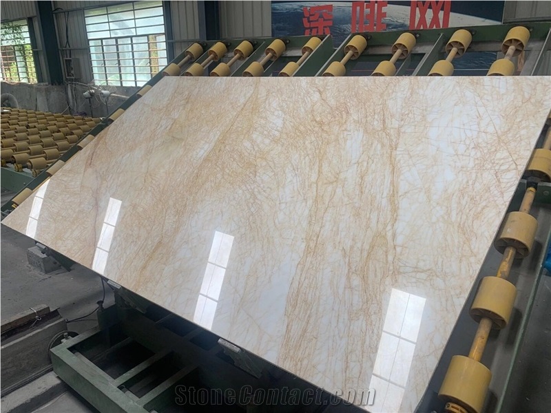 Nature Golden Spider Marble for Wynn Macau Hotel