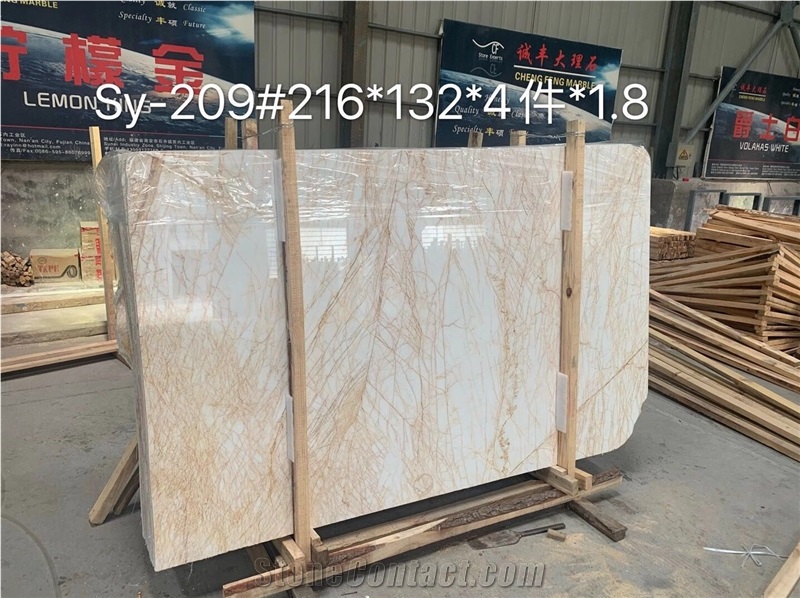Nature Golden Spider Marble for Wynn Macau Hotel