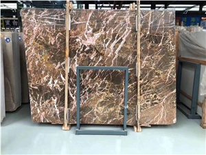 Polished Reddish Brown Jinjunmei Marble